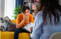 Young boy getting a consultation