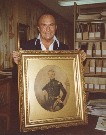 Arvin William Turner with portrait of General William Jenkins Worth, undated