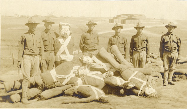 Camp Bowie soldiers with dummy targets