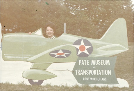 Joyce Pate Capper at the Pate Museum of Transportation, 1976