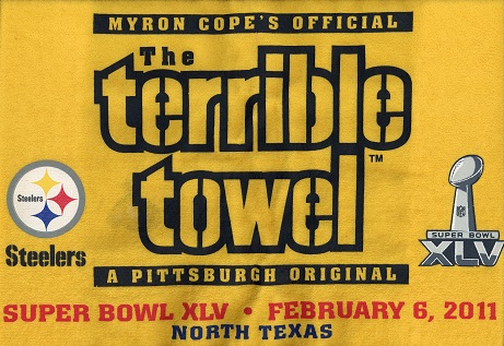 Steelers Terrible Towel, Superbowl XLV, 2011