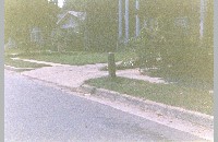 1214 Virginia Place, horse and buggy hitching post, October 1995 (000-037-180)