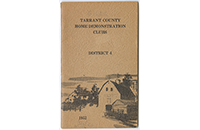 Tarrant County Home Demonstration Clubs District 4 Booklet, 1952, Front (021-003-697)