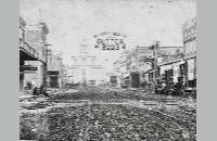 Main Street and Tarrant County Courthouse, circa 1883, by A.R. Mignon (018-055-527)