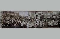 M.G. Ellis School and San Jose Church panorama
