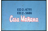 Casa Manana, Red Chair, WBAP TV Channel 5 Advertising Slide, circa 1960s (021-009-656)