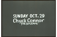Chuck Conner, The Rifleman, WBAP TV Channel 5 Advertising Slide, circa 1960s (021-009-656)