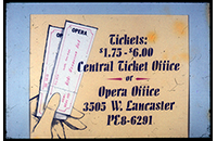 Fort Worth Opera, WBAP TV Channel 5 Advertising Slide, circa 1960s (021-009-656)