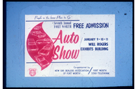 Fort Worth Star Telegram Auto Show, WBAP TV Channel 5 Advertising Slide, circa 1960s (021-009-656)