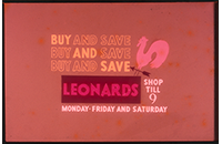 Leonards Buy and Save, WBAP TV Channel 5 Advertising Slide, circa 1960s (021-009-656)