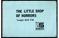 The Little Shop of Horrors, WBAP TV Channel 5 Advertising Slide, circa 1960s (021-009-656)