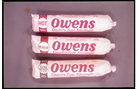 Owens County Type Sausage, WBAP TV Channel 5 Advertising Slide, circa 1960s (021-009-656)