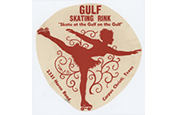 Gulf Skating Rink, Sticker Label, Corpus Christi, Front (019-024-656)