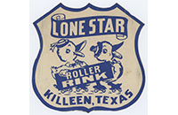 Lone Star Roller Rink Sticker, Killeen, Front (019-024-656)