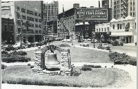 City Hall Park and fire department bell, late 1940s (008-028-113)
