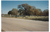 Tye Cemetery Headstones from Road (FIC-011-998)