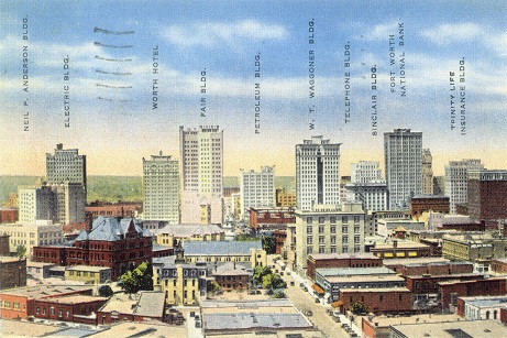 Fort Worth skyline, circa 1935