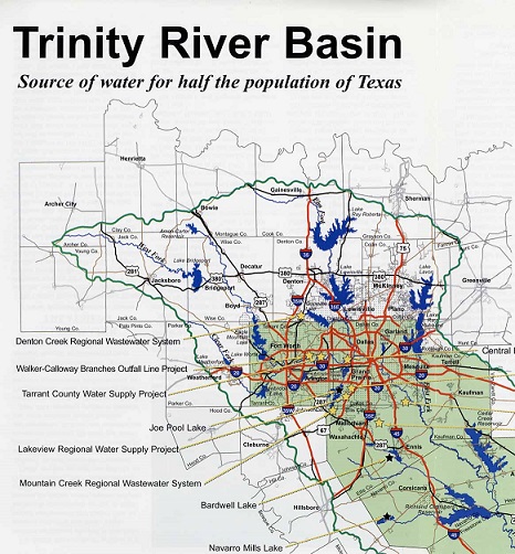 Trinity River Basin partial map