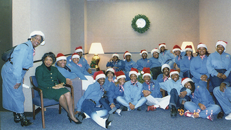 Commissioner Dionee Bagsby with O.D. Wyatt Choir, 2001