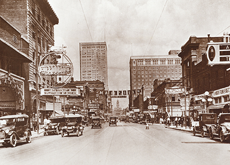 Fort Worth looking north on Main Street, circa 1920s