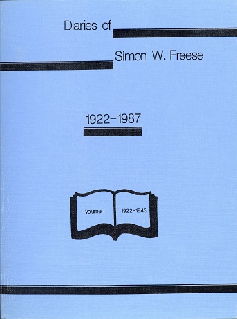 Cover of Diaries of Simon W. Freese