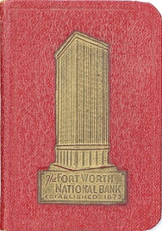 Fort Worth National Bank deposit book, 1944