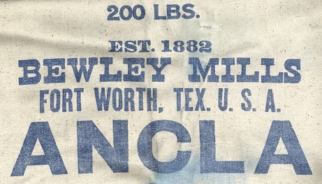 Portion of Bewley Mills Flour Sack