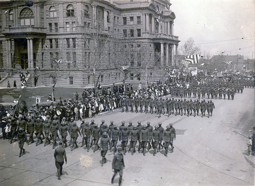 Courthouse parade WWI