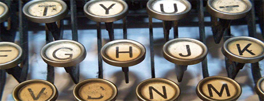Old typewriter keys