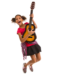 girl with acoustic guitar