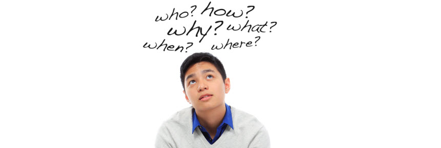Man looking up wondering how