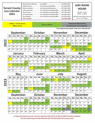 2022 2023 Jury Calendar