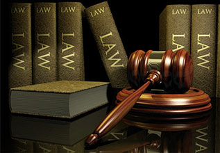 Gavel and Law books