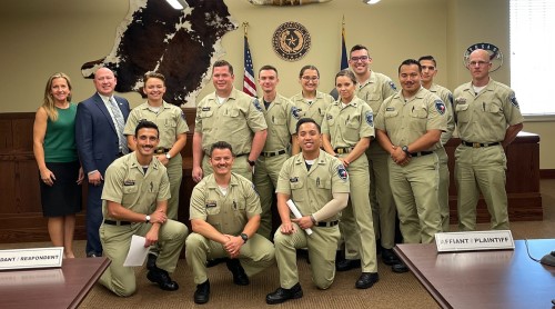 Class 210 Group photo with Judge Gregory