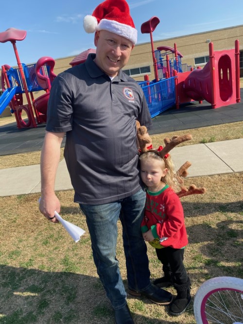 JUDGE GREGORY WITH DAUGHTER AT JOY JAMES ELEMENTARY
