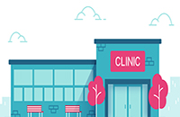 graphic of clinic building