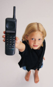 Child holding phone