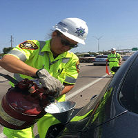 Courtesy Patrol filling gas tank
