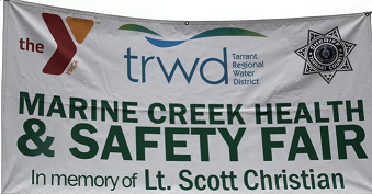 Marine Creek health and safety Fair banner