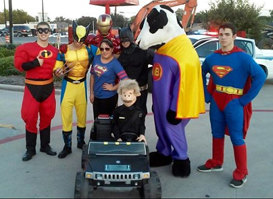 Deputy Bruce with Super Heros