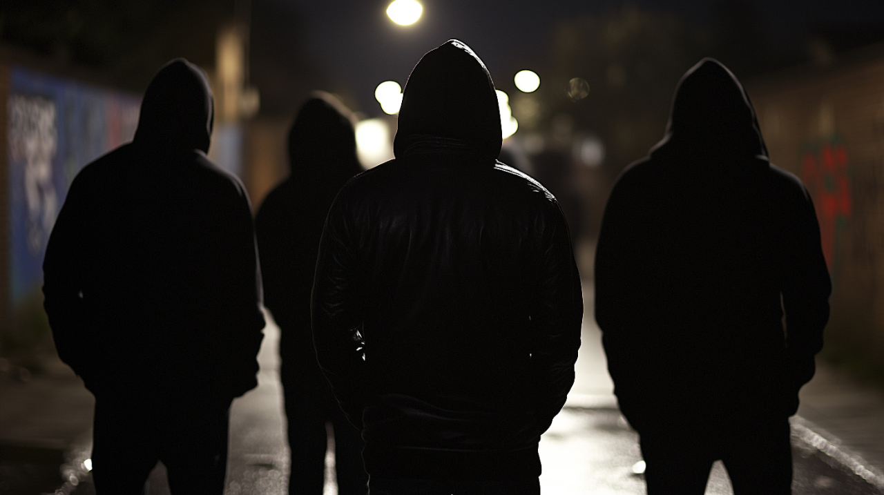 Photo of four people in hoodies