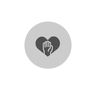 Icon with helping hand