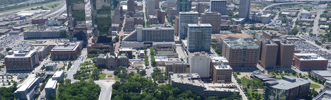Downtown TC Buildings Aerial shot