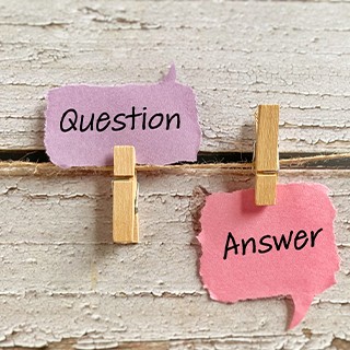 Question and answer written in papers