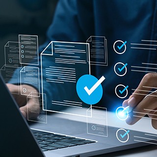 Paperwork with checkmark