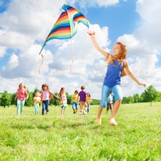 Children being active