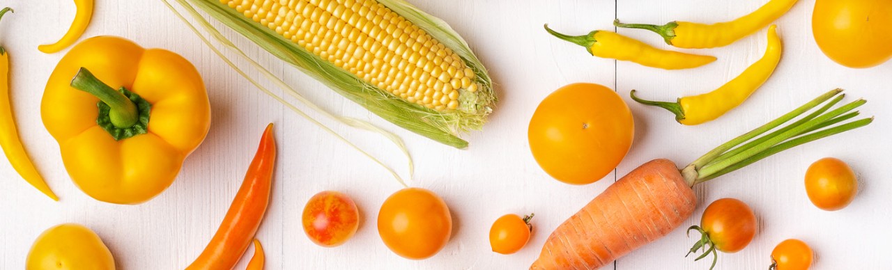 orange, yellow produce