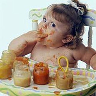 Little girl eating