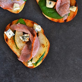 Ham and Pear Toast