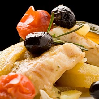 Baked Cod with Olives and Tomatoes